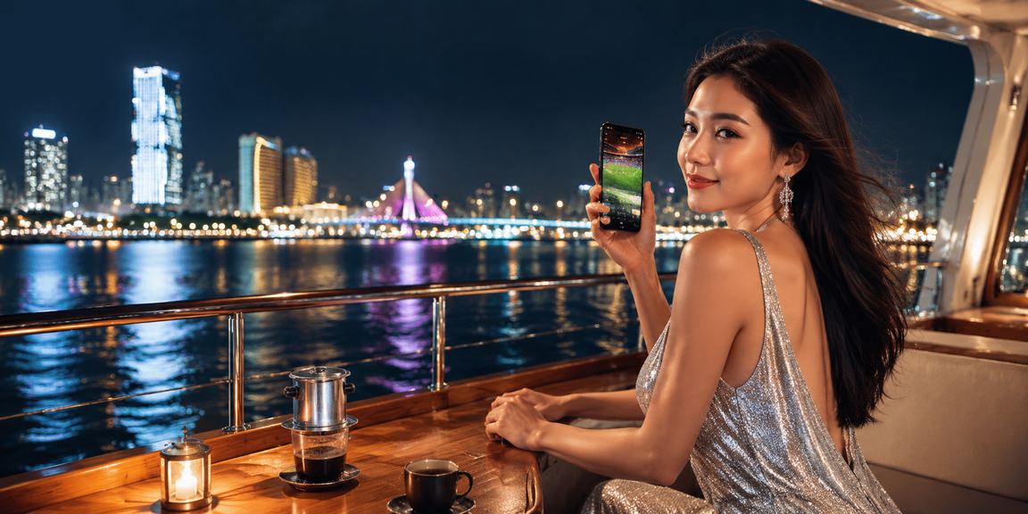 Người dùng tại Đà Nẵng thưởng thức cà phê và truy cập nền tảng casino trực tuyến trên điện thoại